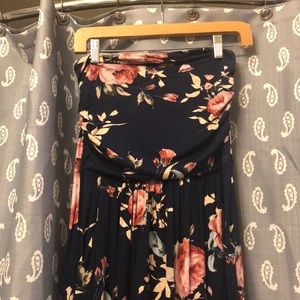 Strapless Floral Maxi - Small